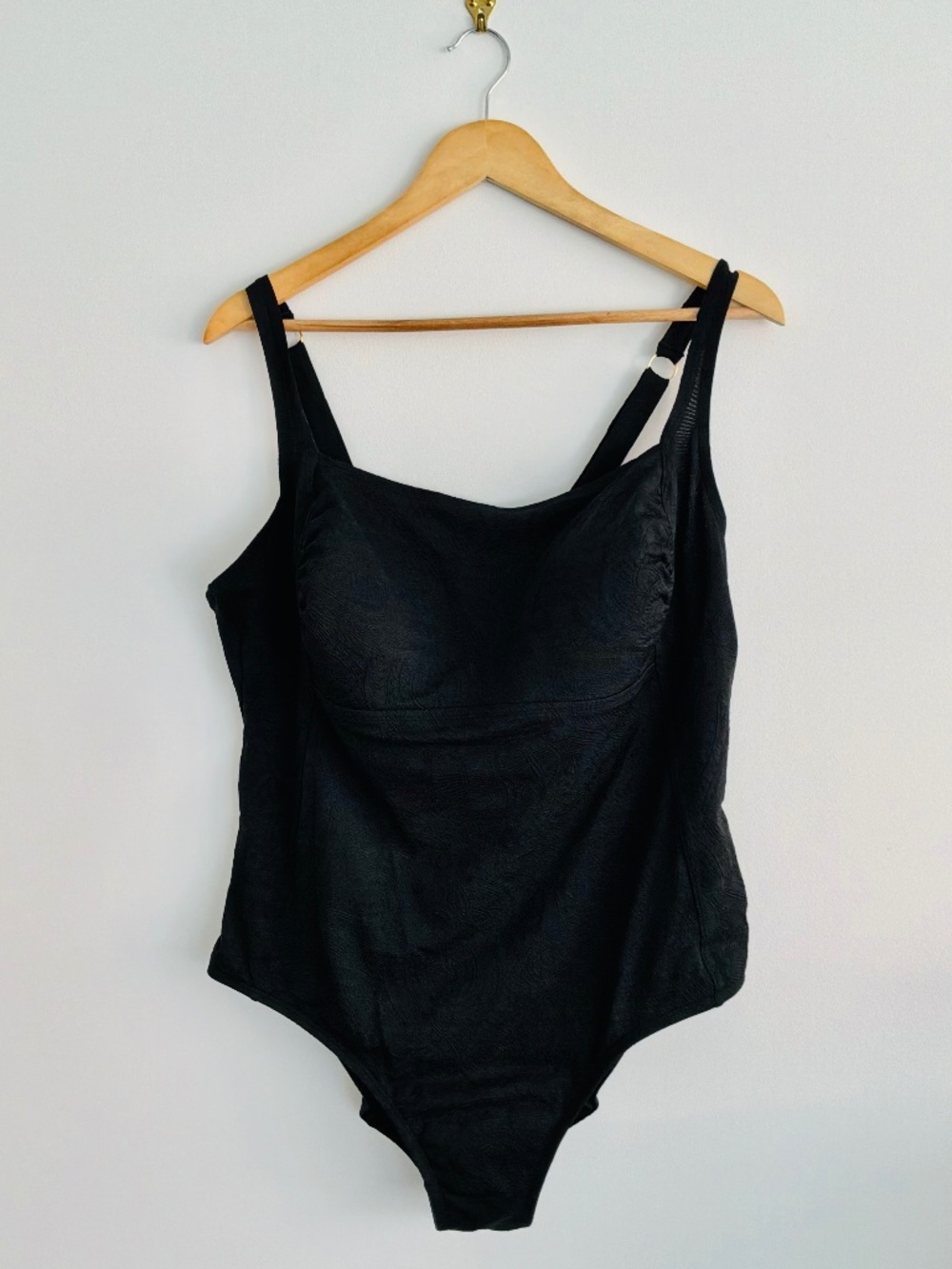 Krista Plus High Neck Mesh Black One-Piece Swimsuit Black Size 2X (20/22)